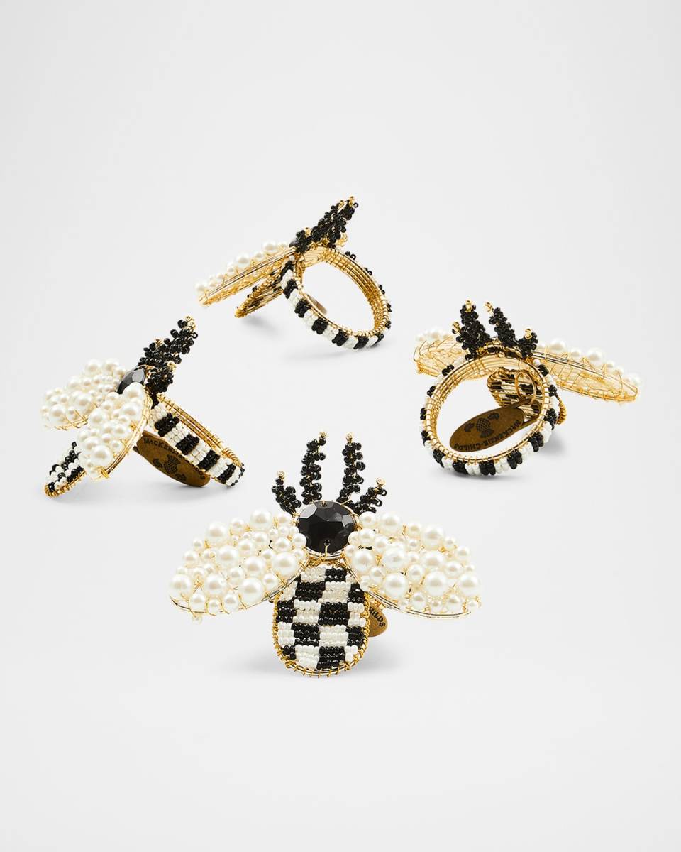 Bee Napkin Rings, Set of 4